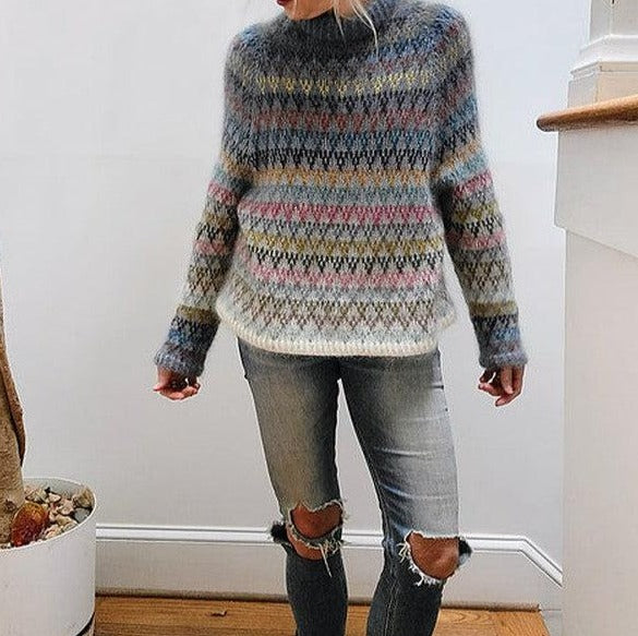 Tendance d'automne® Pull à manches longues en peluche