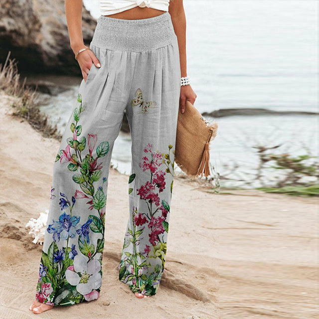 Pantalons à fleurs élégants Carol