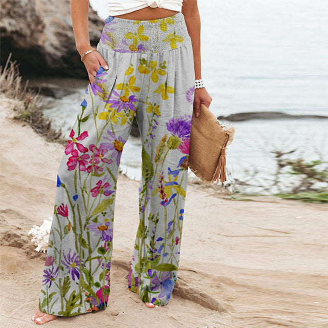 Pantalons à fleurs élégants Carol