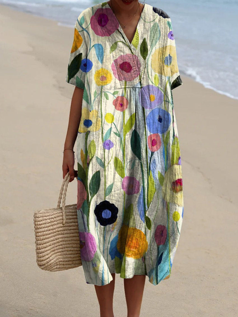 Robe Elvira à Fleurs – Colorée et Élégante en Un Seul