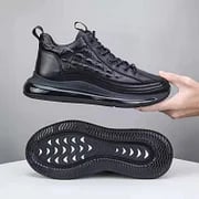 Sneakers en cuir embossé crocodile Frank