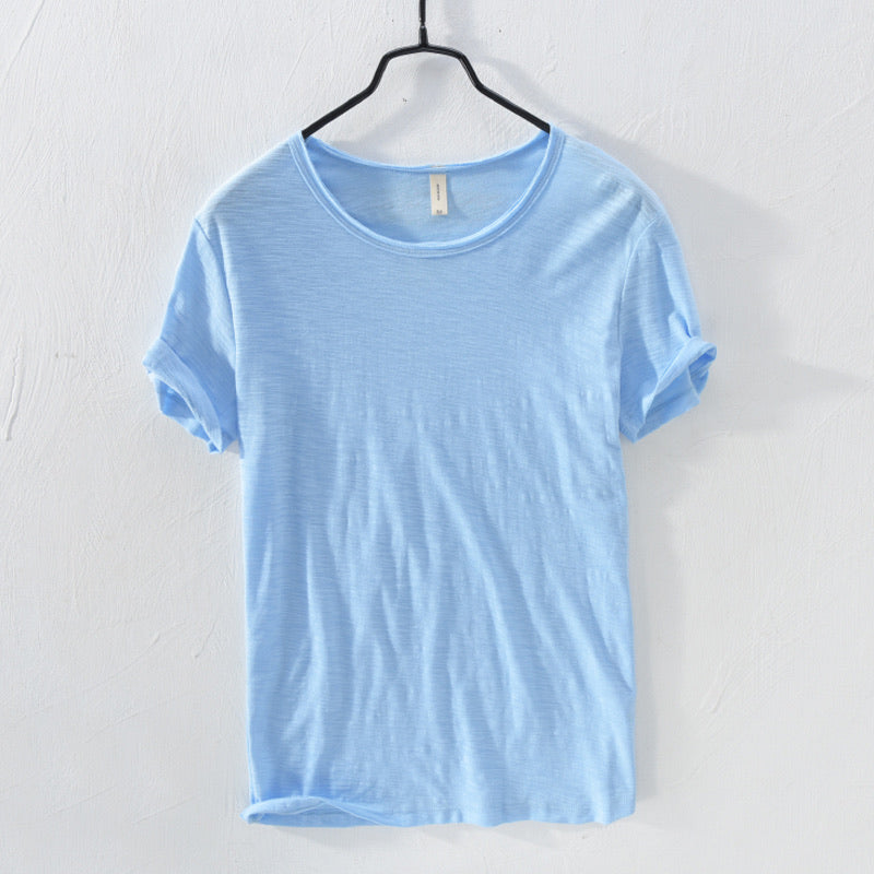 Leni - Blouse classique à manches courtes avec col rond