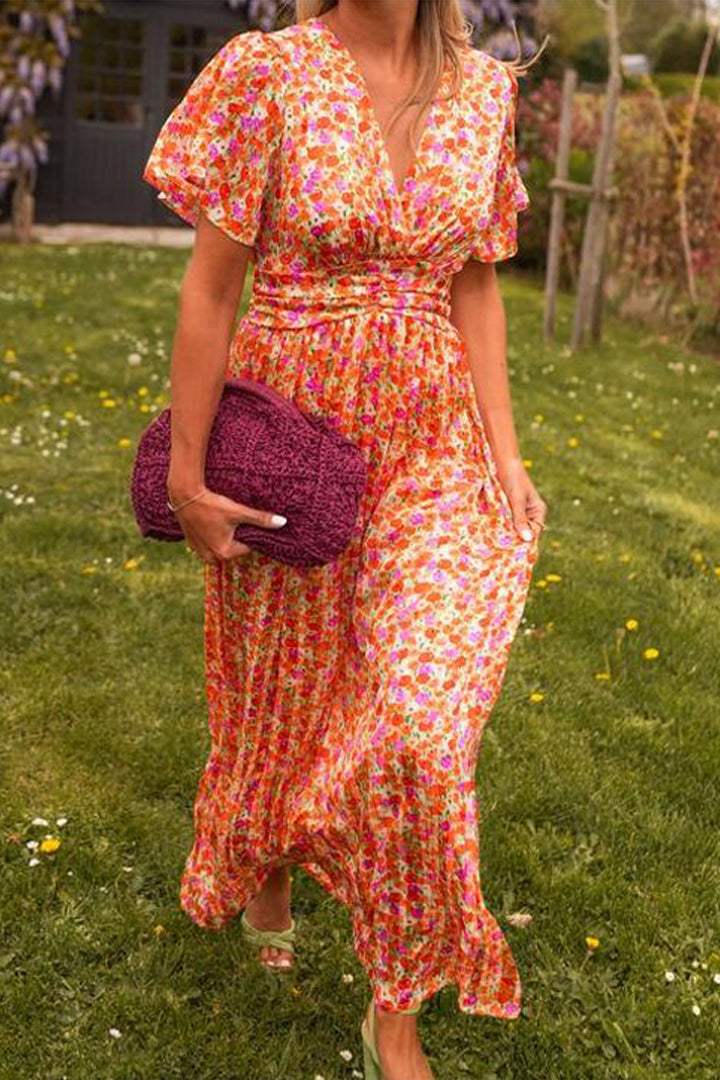 Amalfi – Robe Longue avec Décolleté en V et Coupe Flatteuse