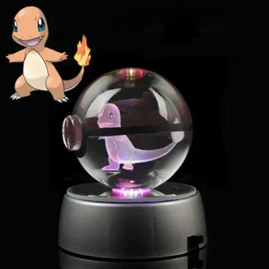 PokéGlow - Lampe LED Ikoniques Figurines Pokémon en Cristal