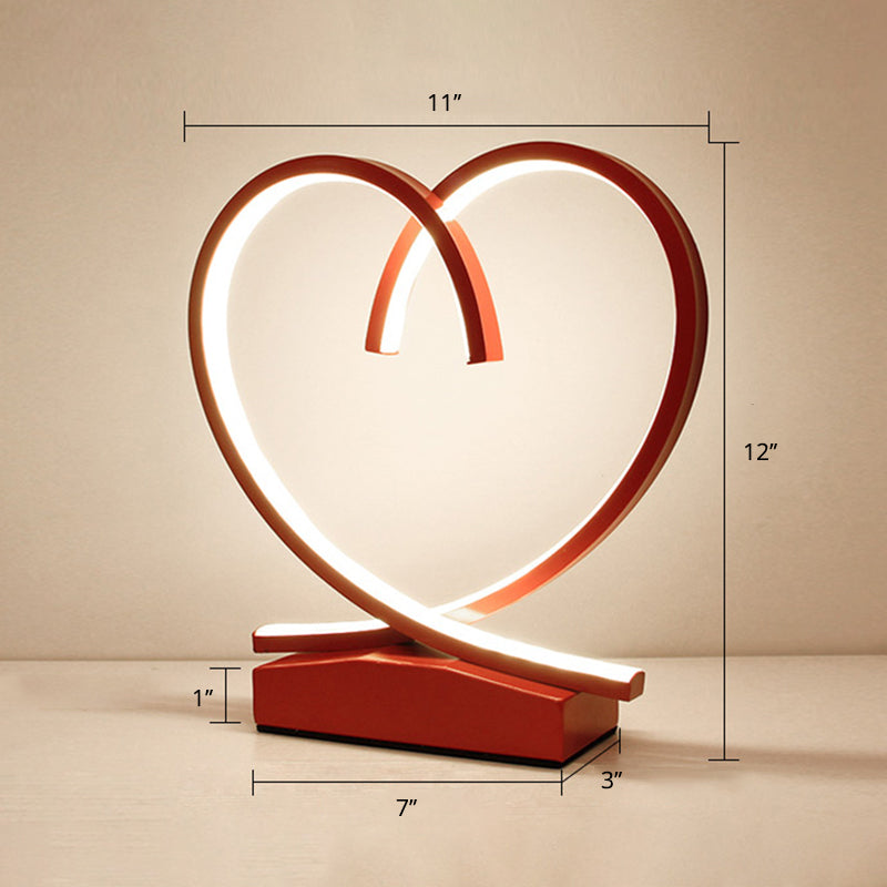 Lumeloop – Lampe de table romantique moderne en forme de boucle