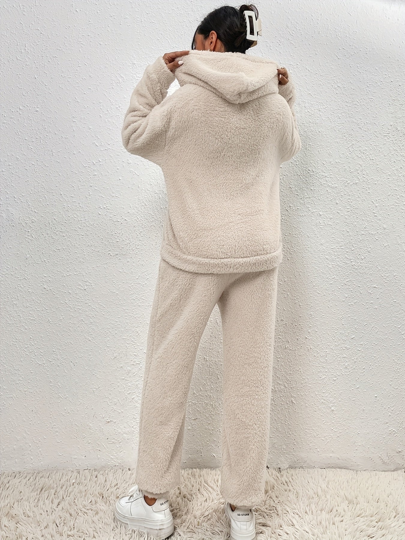 Megan - Sweat-shirt à capuche en polaire et pantalons de jogging pour femmes