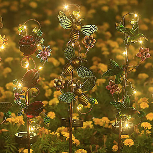 ArtGlow Lampe de jardin solaire – Design en métal artistique pour un éclairage d'extérieur atmosphérique