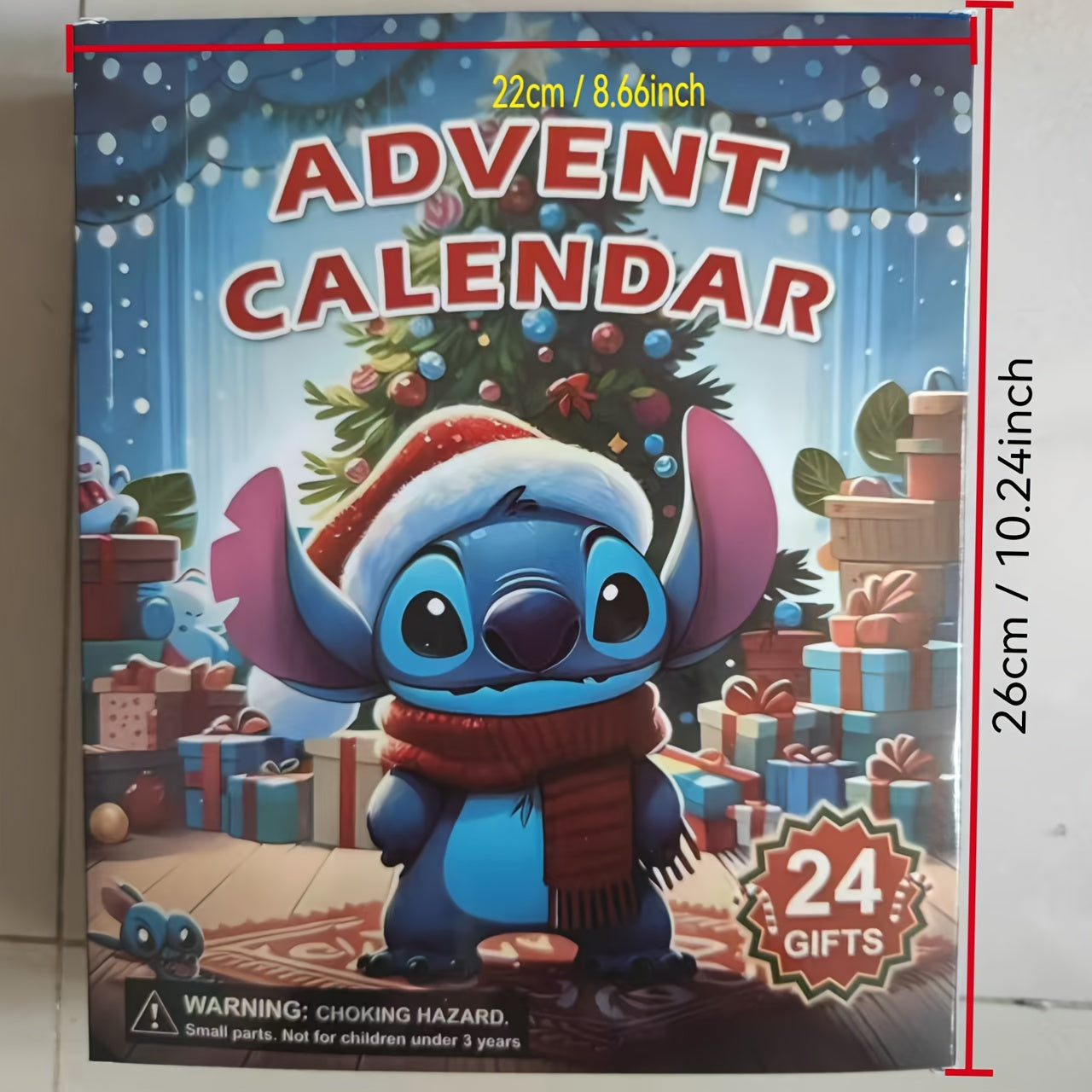 Calendrier de l'Avent Stitch | Ensemble de jeu interactif de 24 pièces avec surprise festive