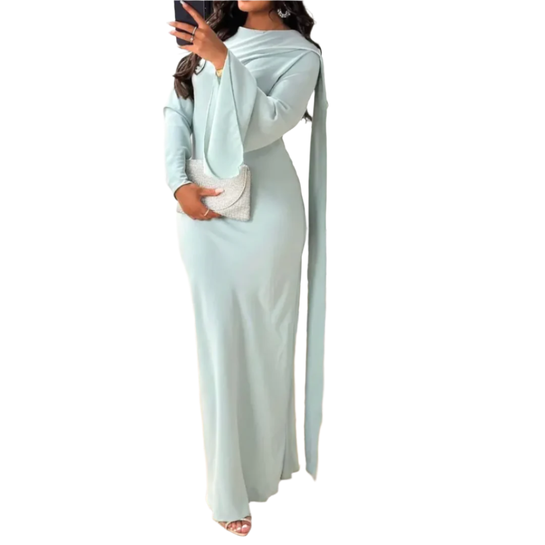 Lovi - Robe Maxi à Manches Longues avec Manches Évasées