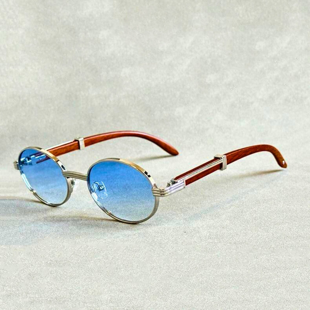 Jerome - Lunettes de soleil rondes en métal au style intemporel