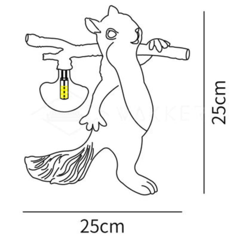 EgernLys Lampe de Table LED – Motif Mignon d'Écureuil avec Lumière Douce pour une Ambiance Agréable