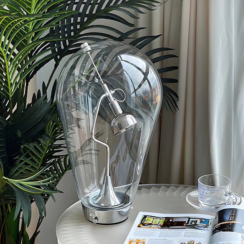 LumiMagnet – Lampe de table en verre industriel avec fonction de gradation pour maison moderne
