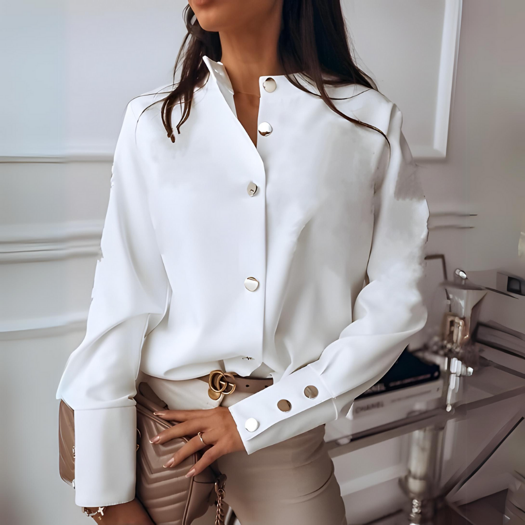 Elora – Élégante blouse à manches longues avec des boutons
