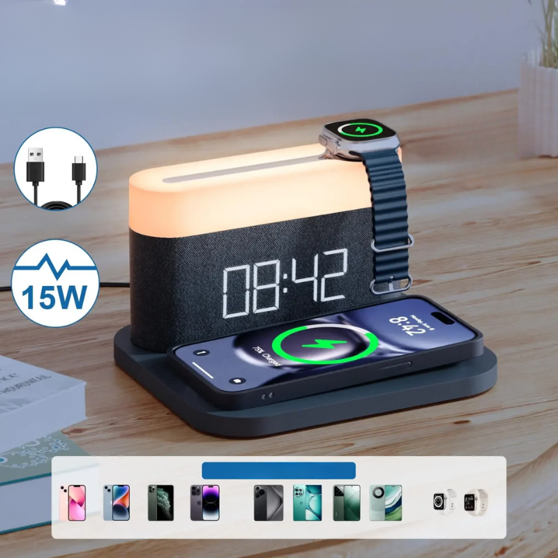 LumiCharge – Veilleuse sans fil et fonction alarme