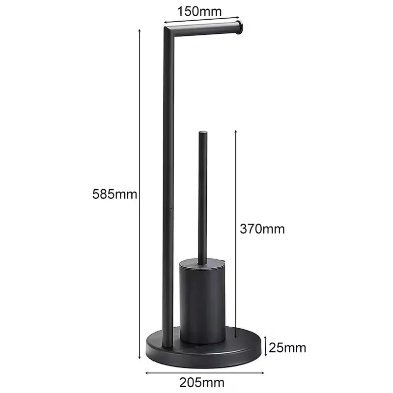CleanStand - Support de papier toilette autonome avec brosse
