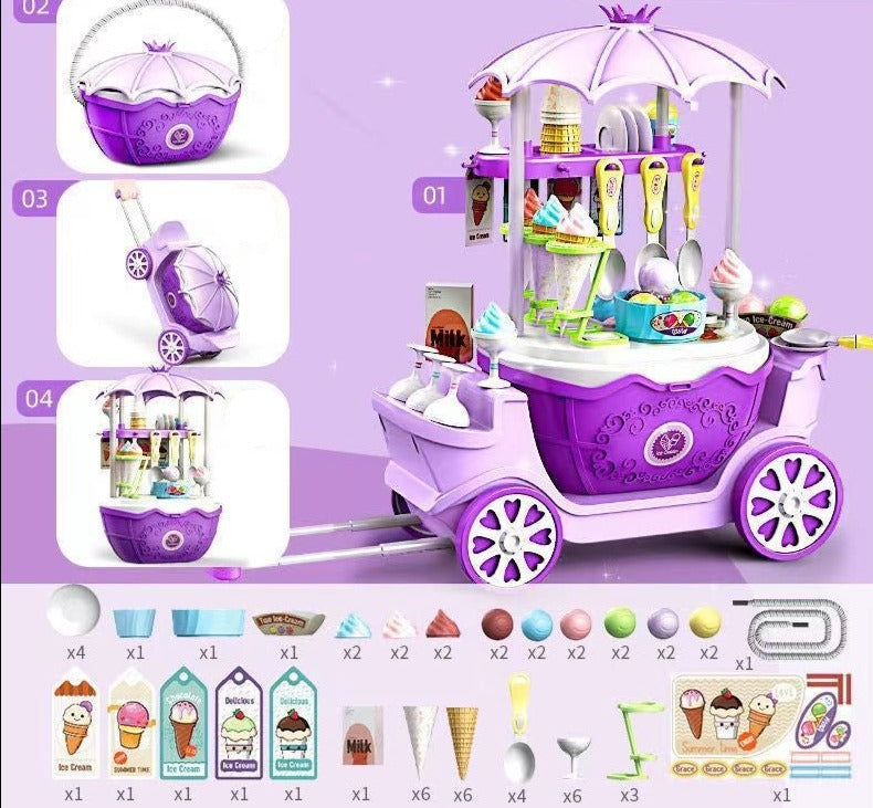 Véhicule de dessert de luxe pour enfants – ensemble de 69 pièces pour jouer de manière créative et inventer des aventures imaginaires