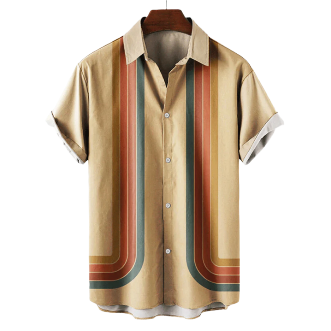Felix Chemise à Manches Courtes pour Homme – Coupe Décontractée avec Col Revers et Fermeture Boutonnée
