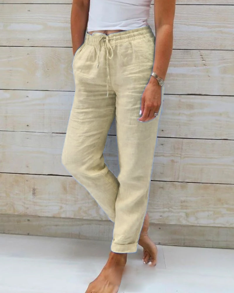 Pantalons en lin Mara