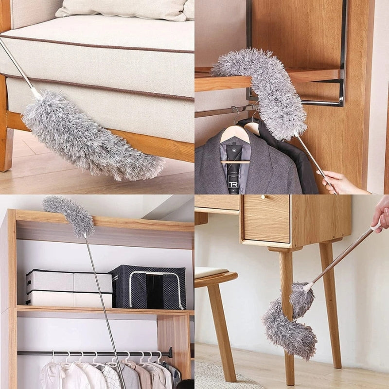 DustEase – Chiffon à Poussière en Microfibre Téléscopique avec Longueur Ajustable