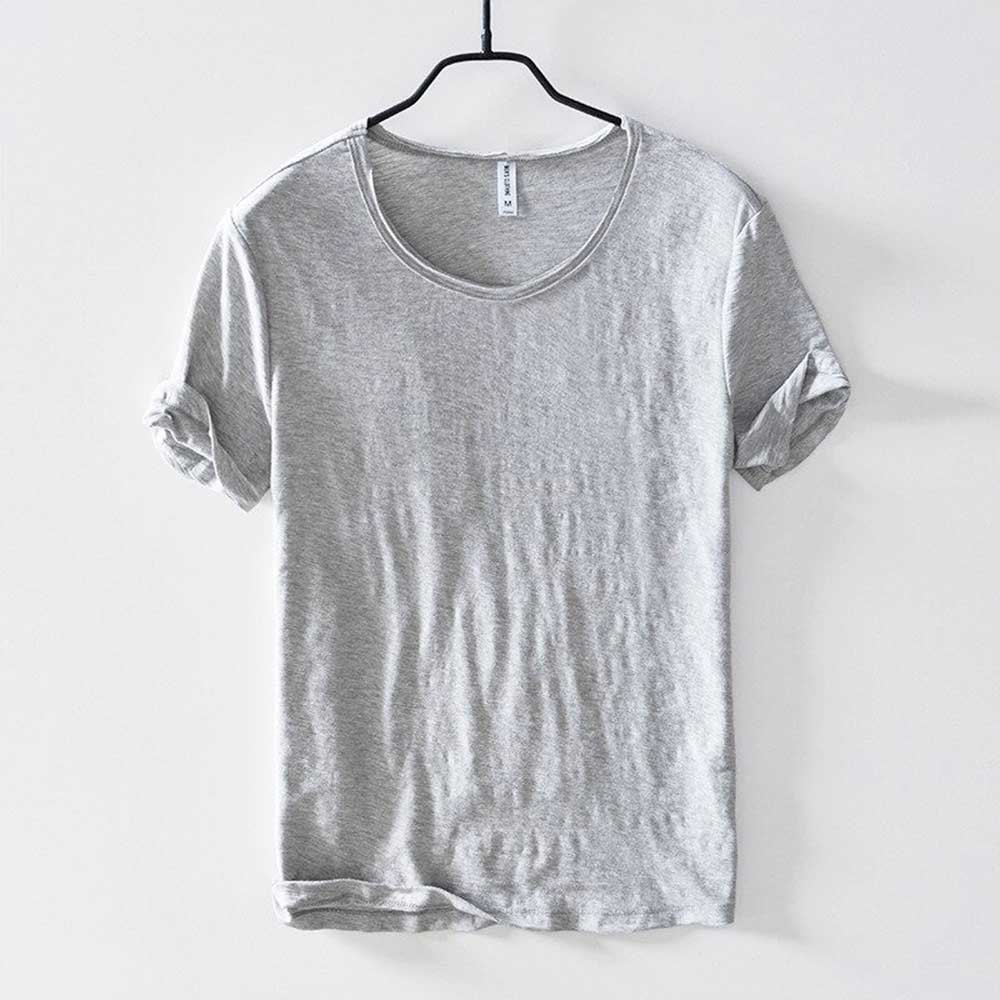 Leni - Blouse classique à manches courtes avec col rond