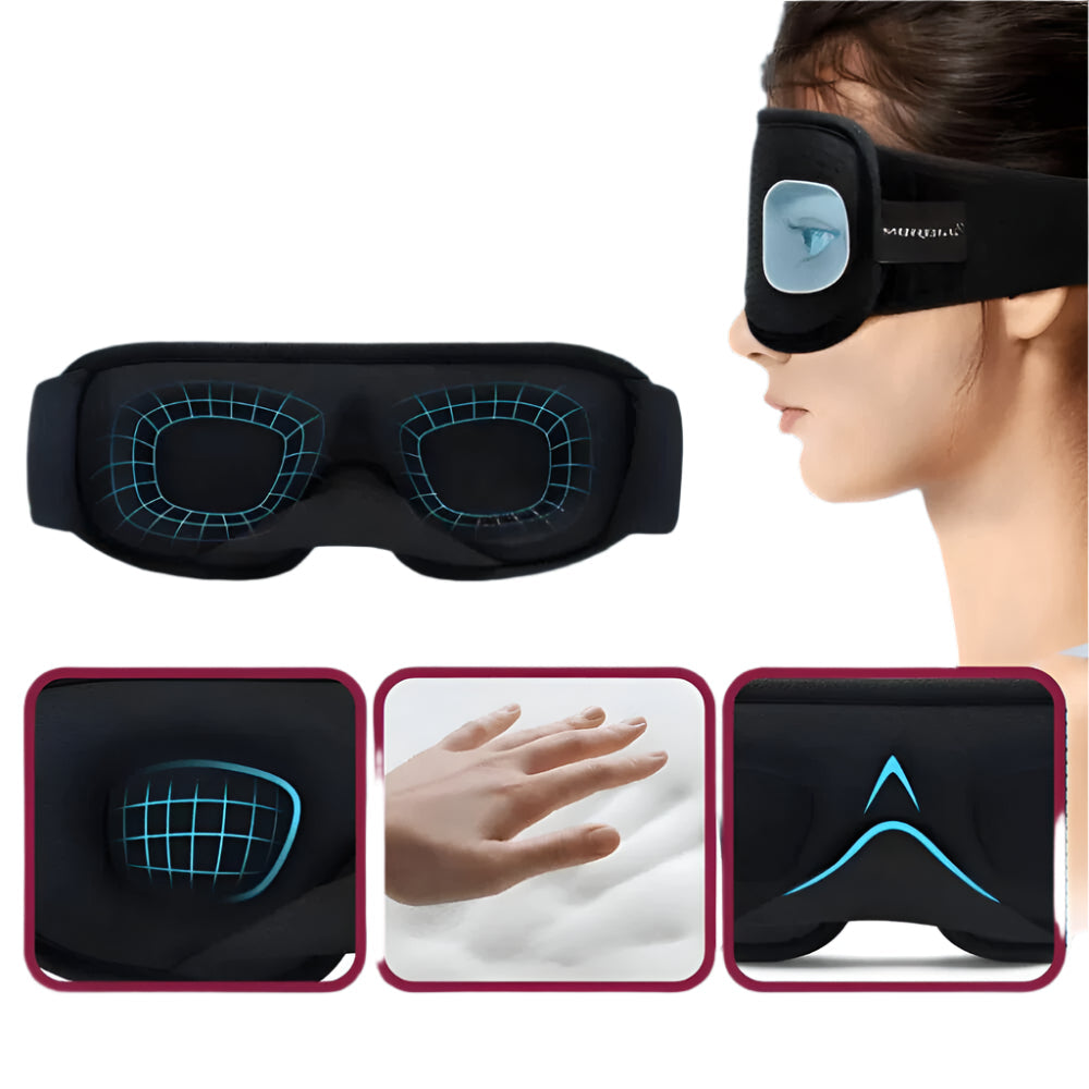 DreamEase - Masque de sommeil ultra doux à blocage de lumière