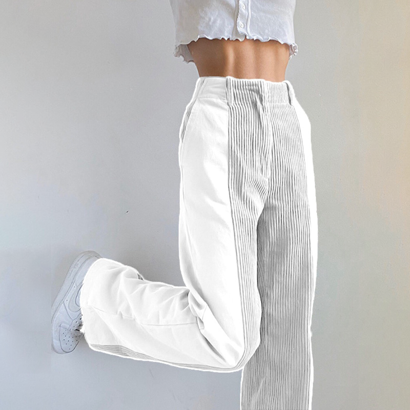 Jasmine | Pantalons en velours côtelé droits élégants