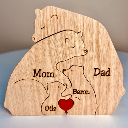 Collection CuddleBears - Coffret cadeau en bois fabriqué à la main