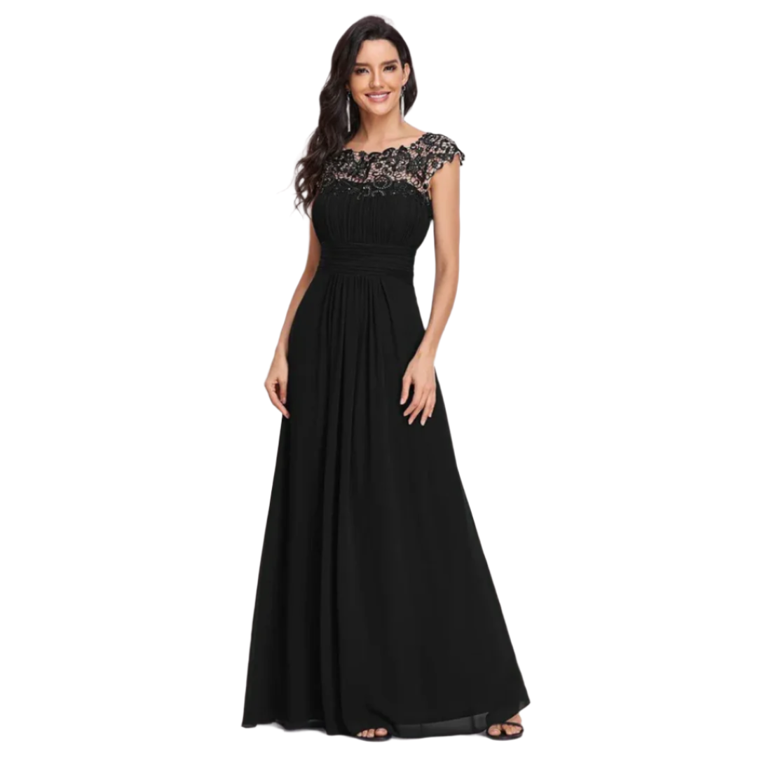 Robe Maxi Élégante avec Manches Plissées – Style Intemporel pour Femmes