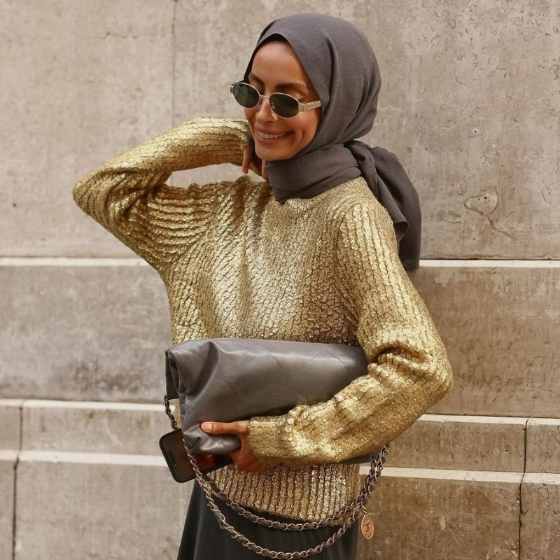 Maja - Pull classique à col rond avec manches longues pour femmes