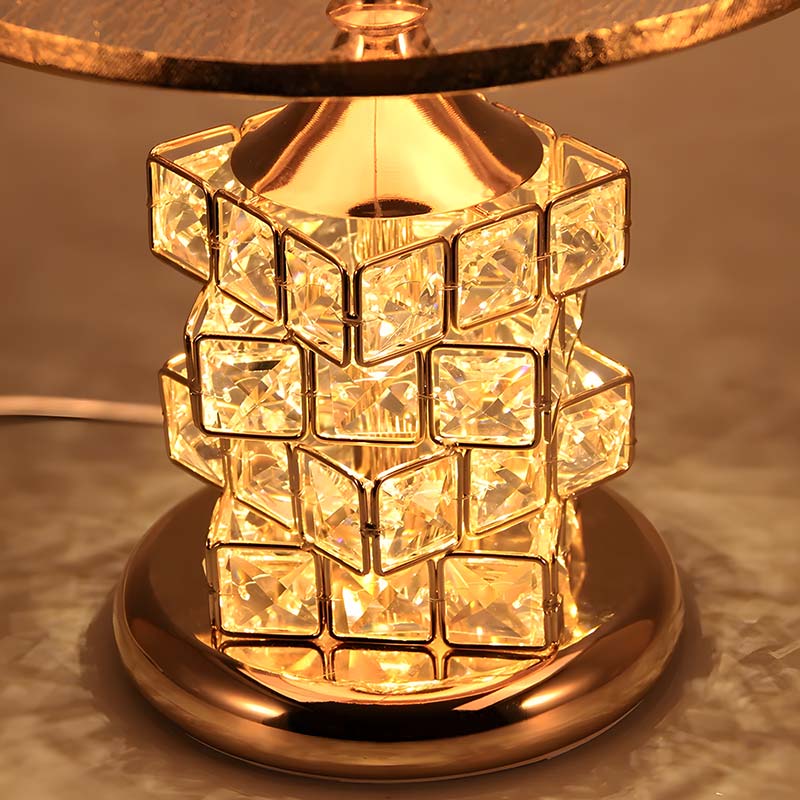 CrystGlow - Lampe de chevet inspirée de cristal doré