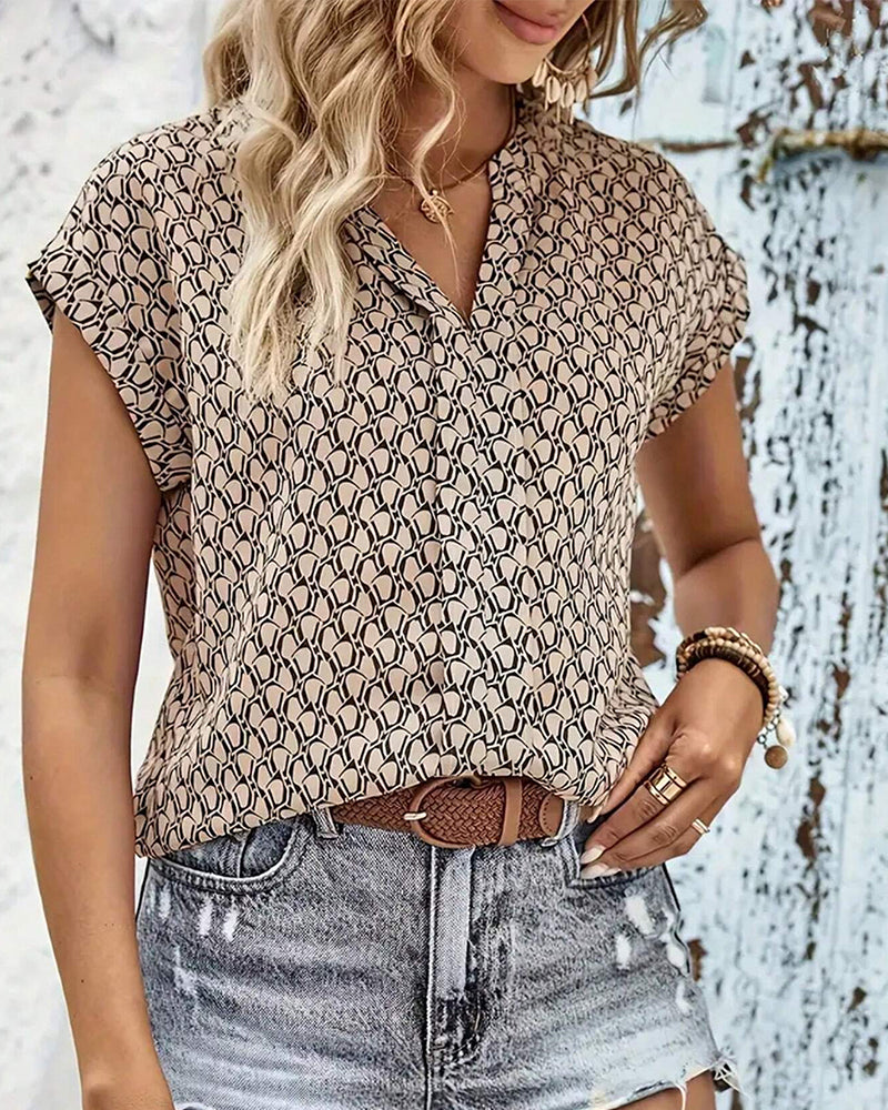 Elara – Élégante blouse pour femme avec décolleté en V