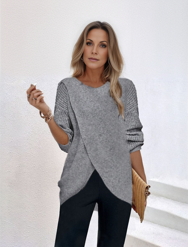 Tendance d'automne® - Pullover rond classique gris