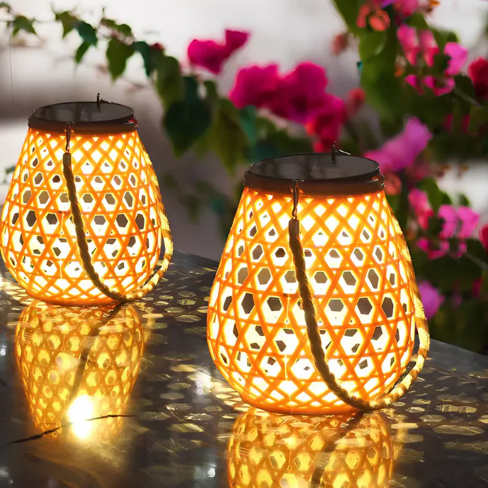 Lanterna Solaire Écologique Solara avec Motif Lumineux Décoratif