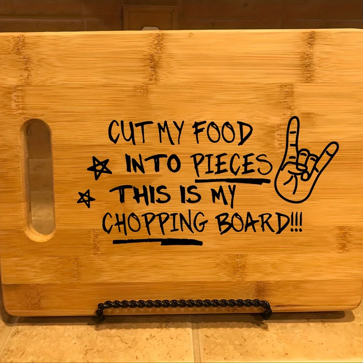 Planche à découper en bambou gravée – Décoration de cuisine humoristique et cadeau