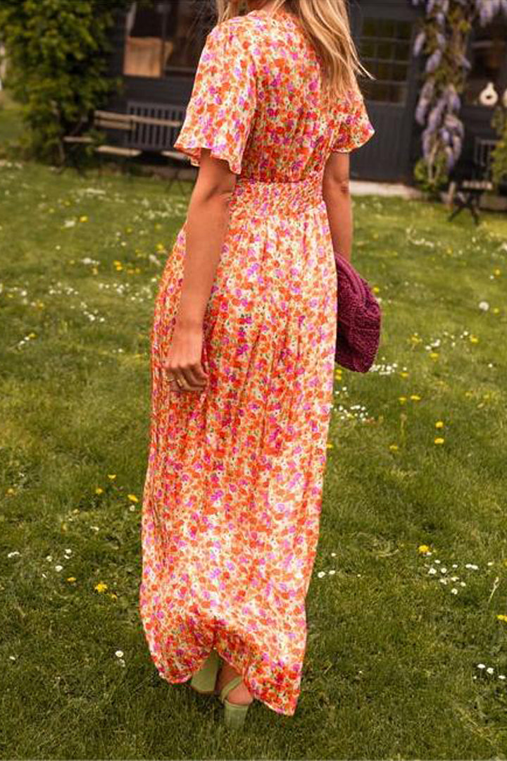 Amalfi – Robe Longue avec Décolleté en V et Coupe Flatteuse