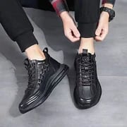 Sneakers en cuir embossé crocodile Frank