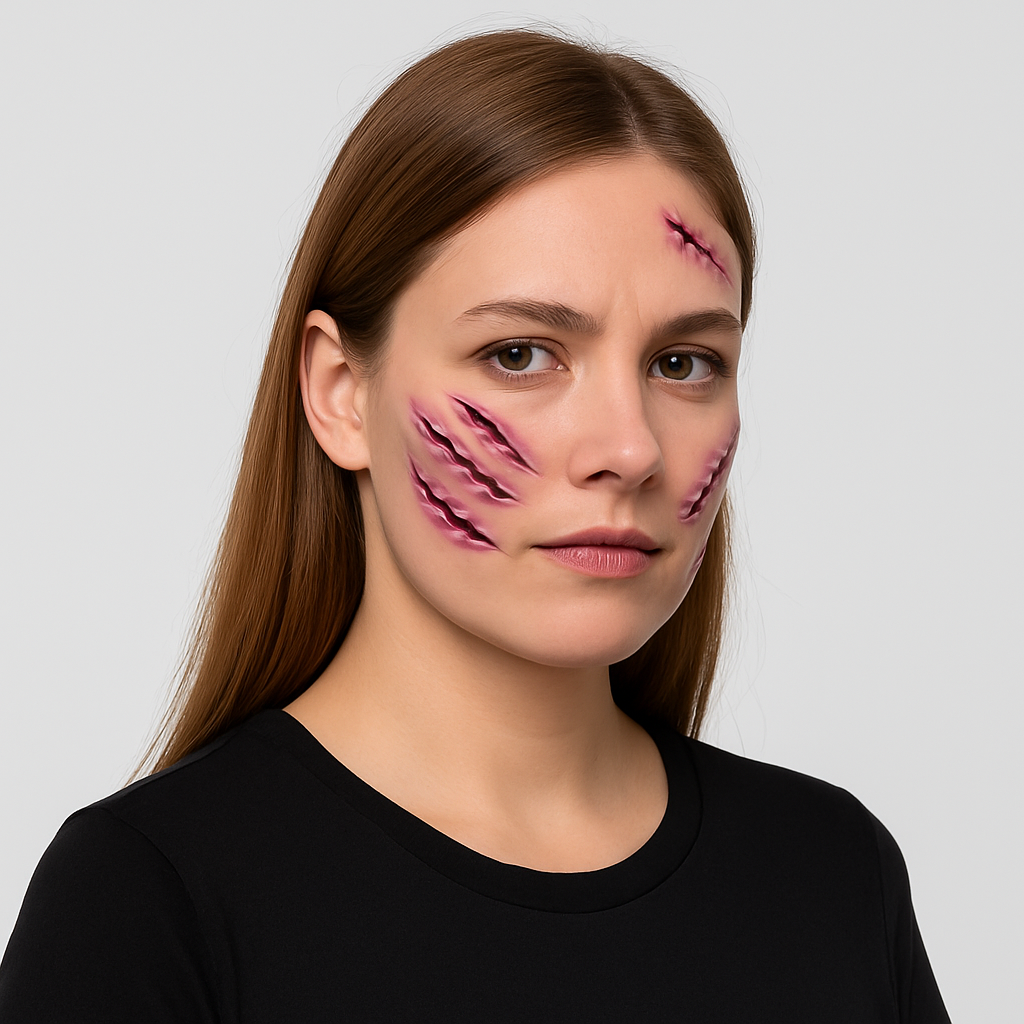 Tatouage autocollant pour plaies 3D – Accessoire de maquillage d'Halloween imperméable