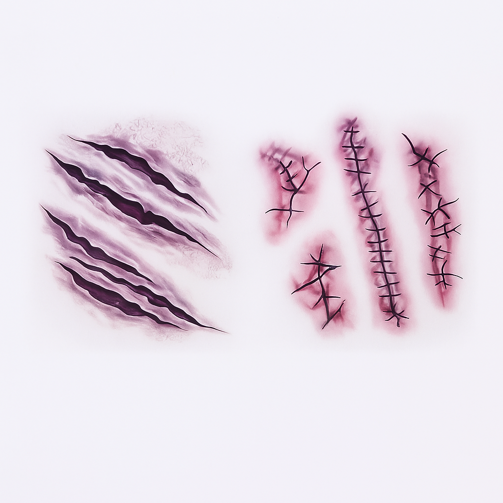 Tatouage autocollant pour plaies 3D – Accessoire de maquillage d'Halloween imperméable