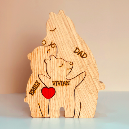 Collection CuddleBears - Coffret cadeau en bois fabriqué à la main