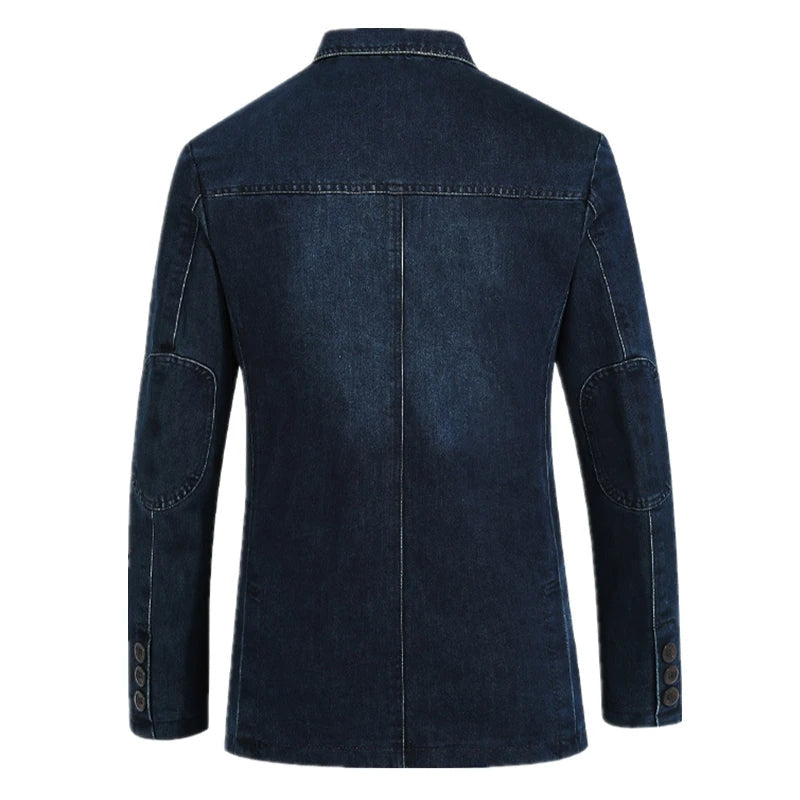 Mads- Classique Veste Pour Homme à Manches Longues avec Col Revers et Fermeture à Boutons