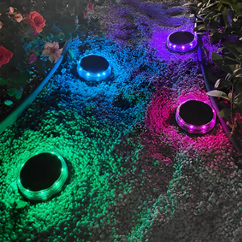 LumiColor - Lampes solaires multicolores pour le sol