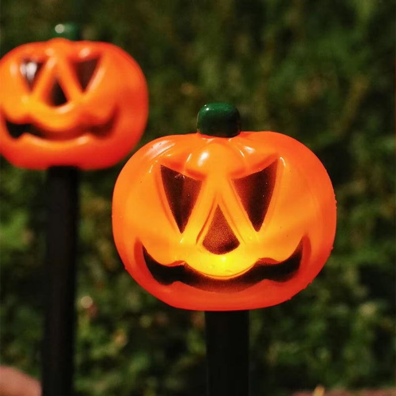 Ensemble de lumières extérieures solaires Halloween PumpkinGlow – Décoration LED de citrouille alimentée par énergie solaire