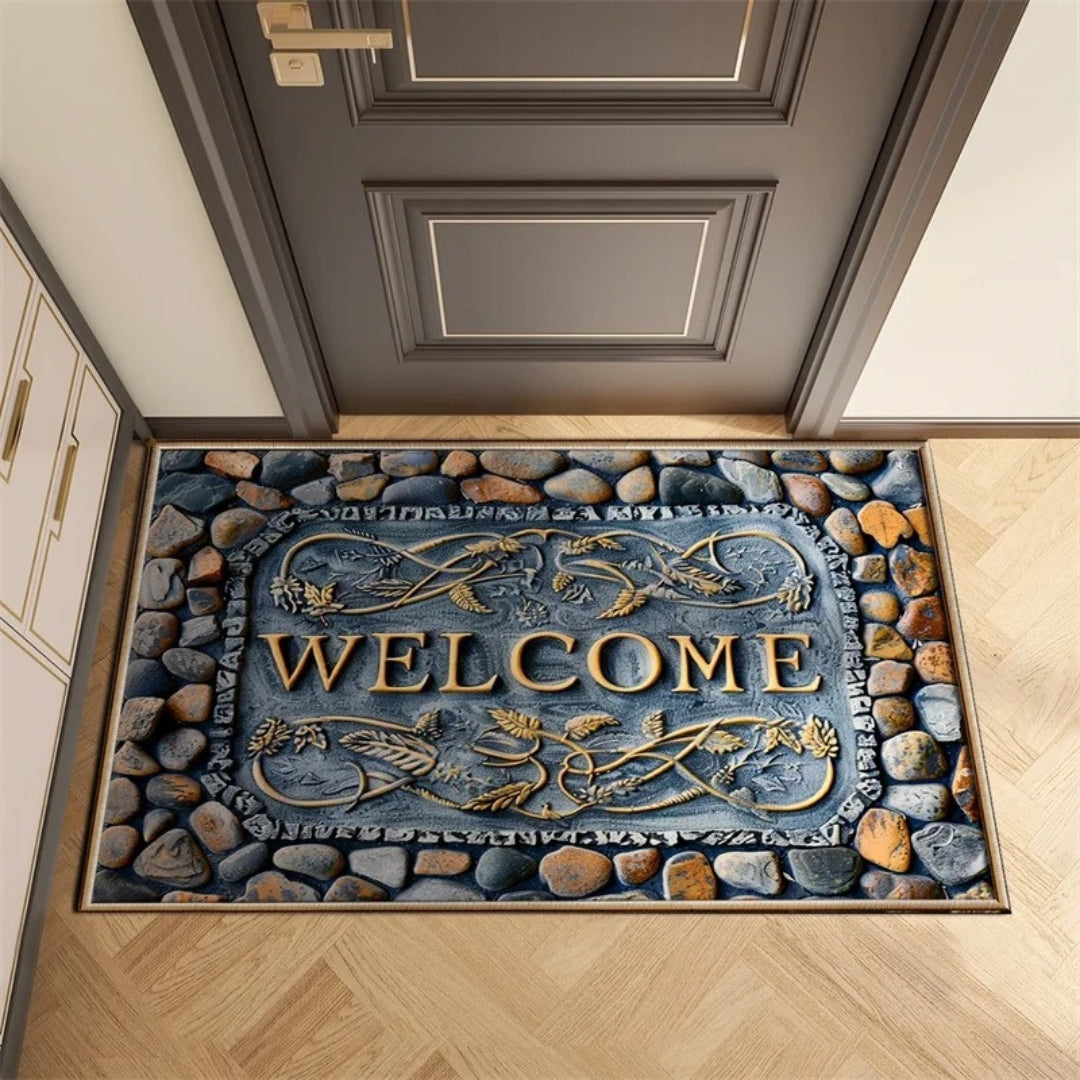 RetroVelkommen – Tapis de porte vintage inspiré pour une entrée élégante