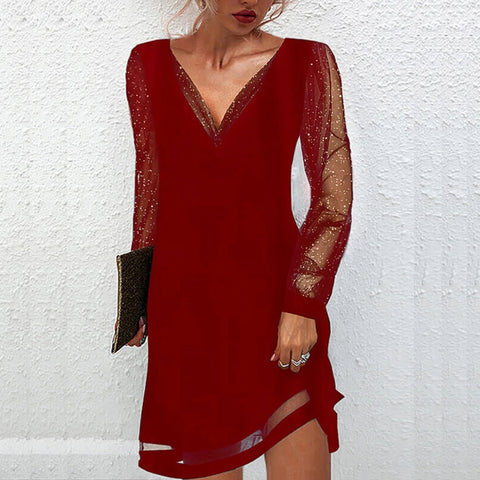Robe Midi Elvira – Design Élégant avec de Jolis Détails en Dentelle