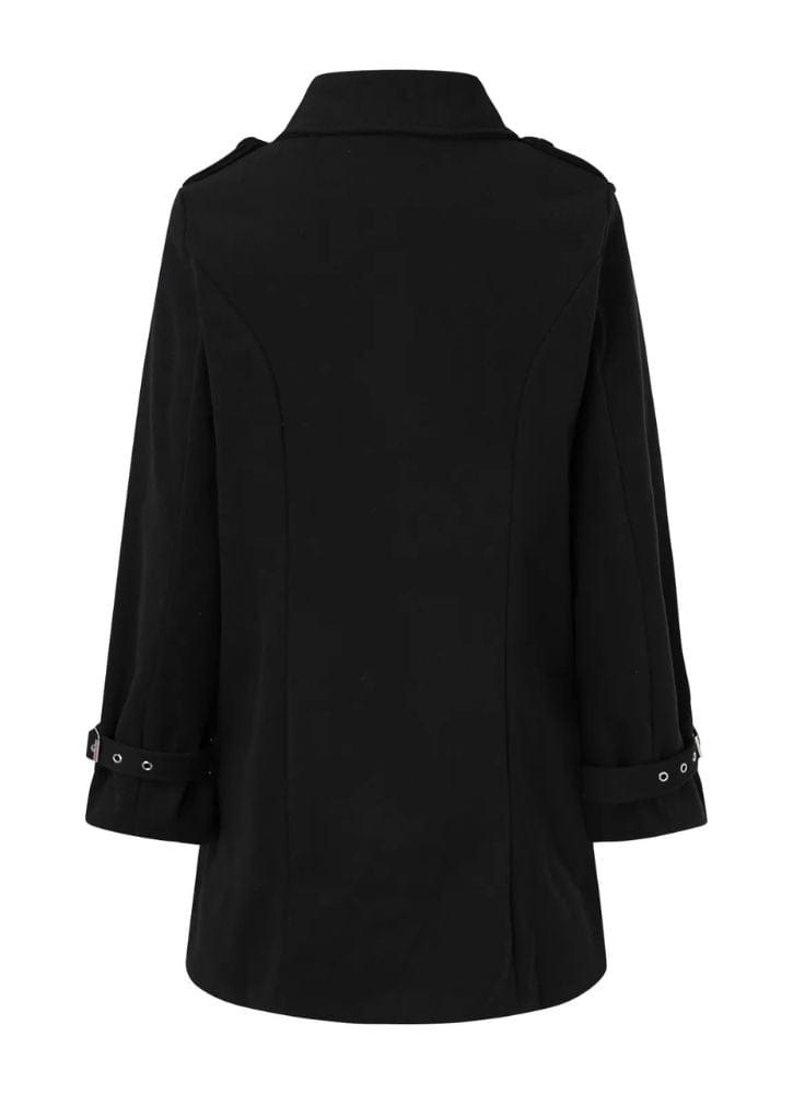 Manteau long en laine Rona à manches longues
