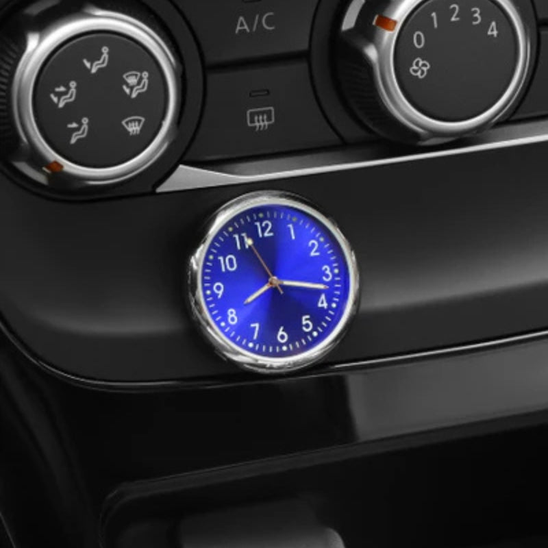 Horloge de voiture analogique Mini AutoTime – Design adhésif et élégant pour l'intérieur de voiture
