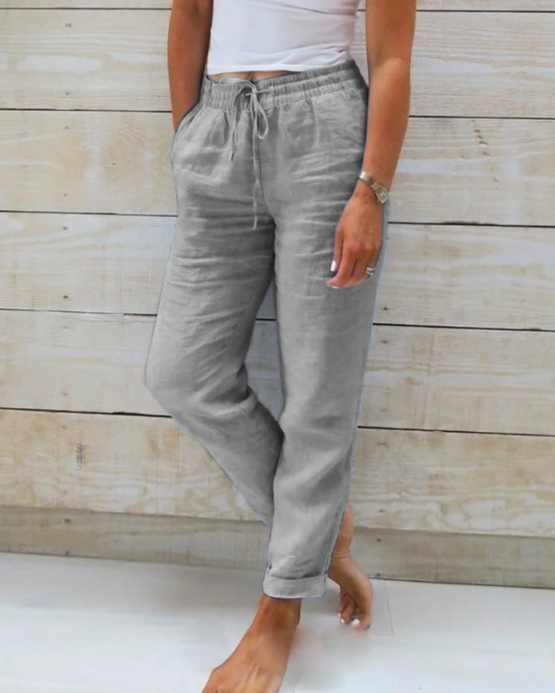 Pantalons en lin Mara