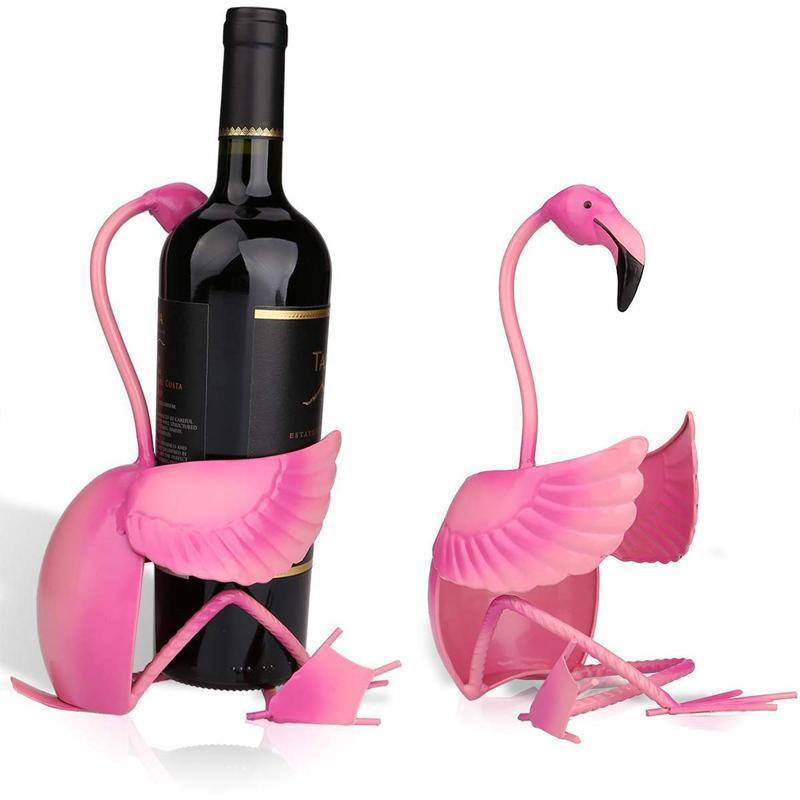 WineFlare Unik Support de Vin Flamant avec Détails Décoratifs