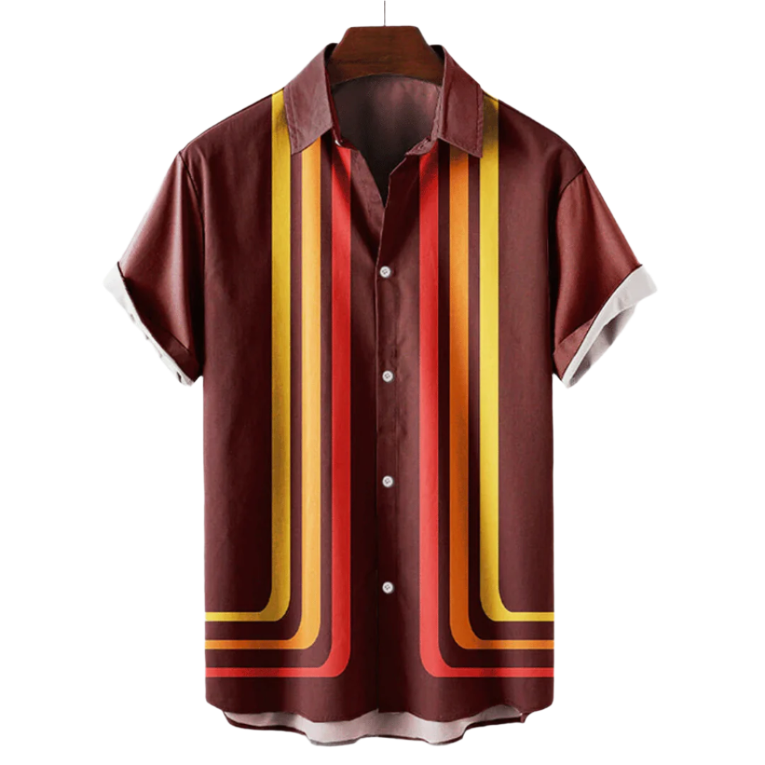 Felix Chemise à Manches Courtes pour Homme – Coupe Décontractée avec Col Revers et Fermeture Boutonnée