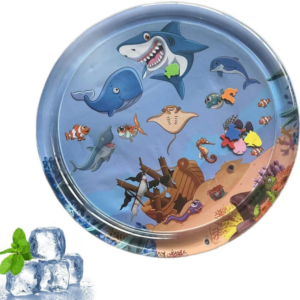 AquaPaw - Tapis de baignade gonflable pour animaux de compagnie avec jouet interactif résistant aux griffes